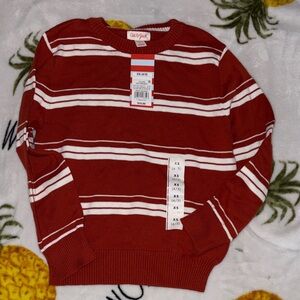 Cat & Jack kids Maroon and White Striped Crewneck Sweater
XS 4/5